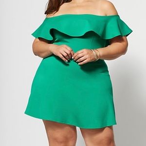 Plus size off the shoulder dress